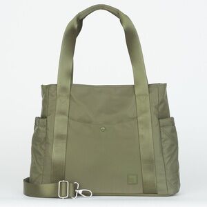IHKWIP Zig Zag Transit Tote with Crossbody Strap ~ Military Olive